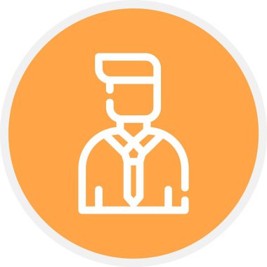 Benzersiz iş adamı vektör çizgisi simgesi