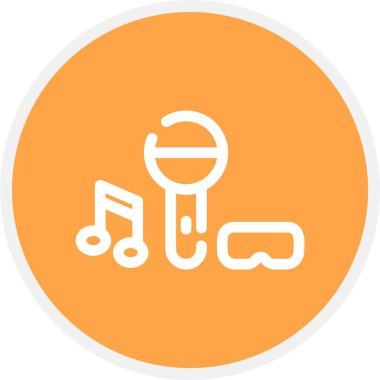 Bir gitarist simgesinin vektör illüstrasyonu