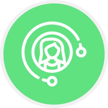 eşsiz kullanıcı vektör çizgisi simgesi