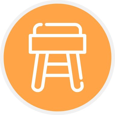 Sandalye Düz Vektör Simgesi