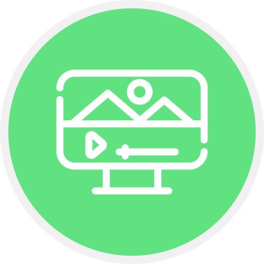 vektör lcd simgesi illüstrasyonu