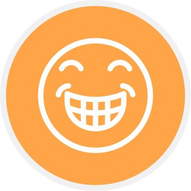 Gülümse ikonu. vektör illüstrasyonu