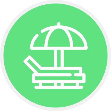 şemsiye simgesi vektör illüstrasyonu