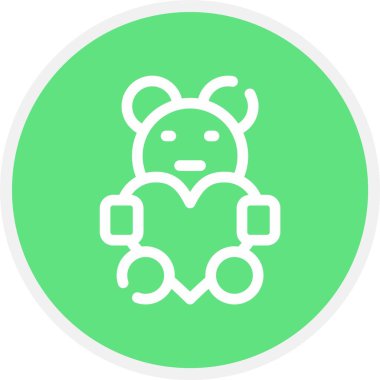 Bir robot simgesinin vektör illüstrasyonu