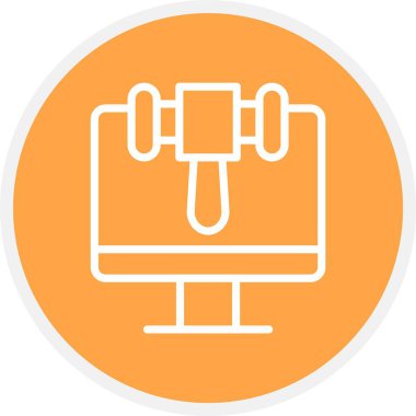 vektör lcd simgesi illüstrasyonu