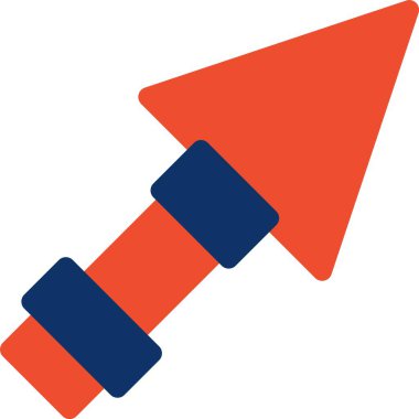 Oklu ticari bir reklamın vektör simgesi tasarımı