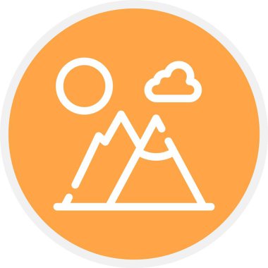 dağ simgesinin vektör illüstrasyonu