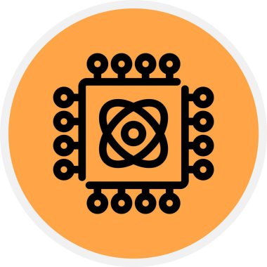 Eşsiz Nükleer Santral Vektör Hattı Simgesi