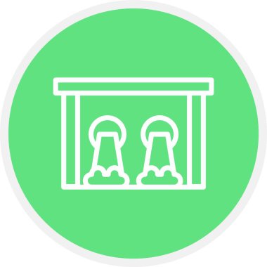 eşsiz sütun vektör çizgisi simgesi