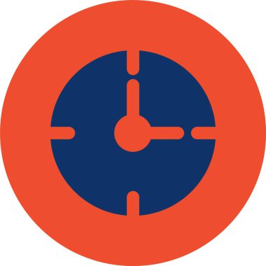 vektör Saat düz simgesi