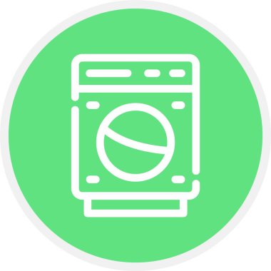 Web Kullanımı İçin Çamaşır Servisi, Basit Vektör İllüstrasyonu
