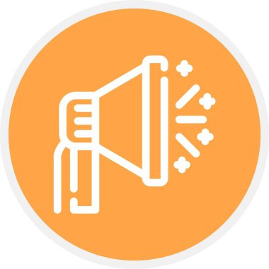 megafon ikonu. Vektör illüstrasyonu