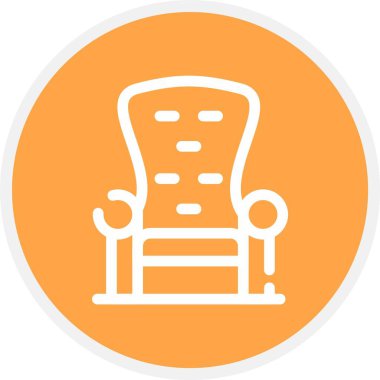 Koltuk. Web simgesi basit illüstrasyon