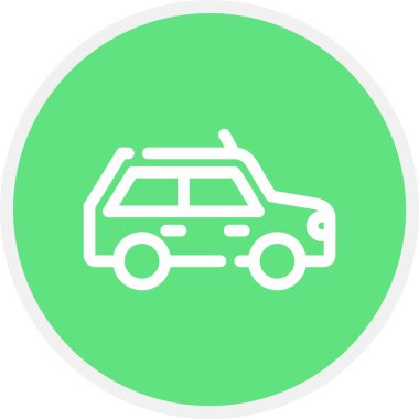 Benzersiz Otomobil Vektörü Kabartma Simgesi