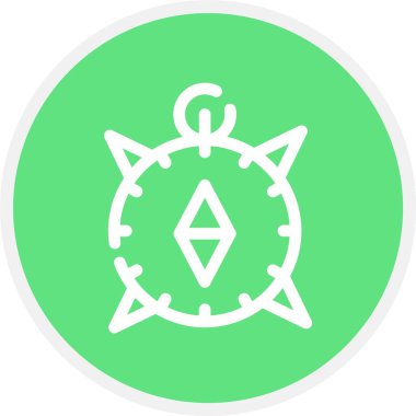 Eşsiz Pusula Vektör Satırı Simgesi