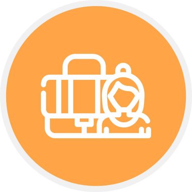 vektör bavulu resimleme