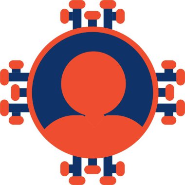 Bir virüs simgesinin vektör illüstrasyonu