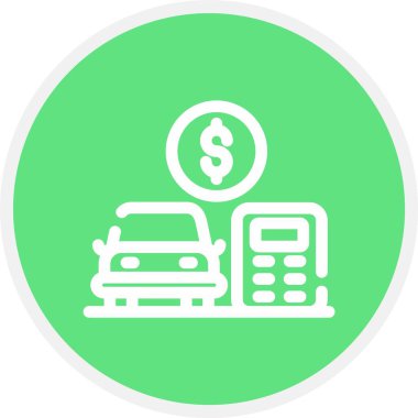 Güzel Otomobil Vektörü Glyph Simgesi