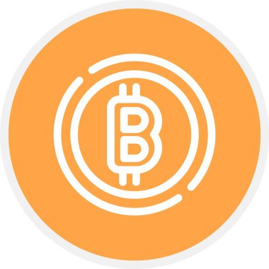Eğilim biçimi izole edilmiş arkaplanda bitcoin simgesi