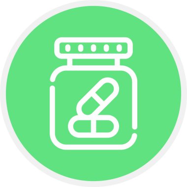 ilaç şişesi simgesi, modern vektör illüstrasyon tasarımı