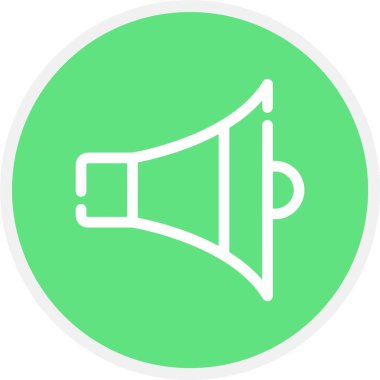 Hoparlör simgesi, satır vektör tasarımı