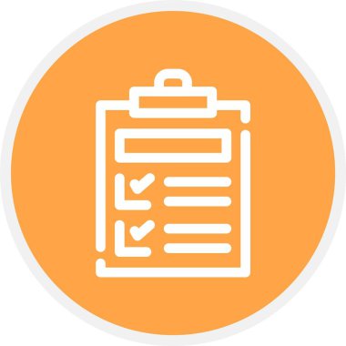 Kontrol listesi düz yuvarlanmış vektör simgesi