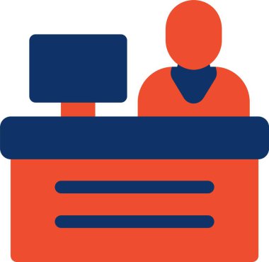 İş görüşmesi. Web simgesi basit illüstrasyon