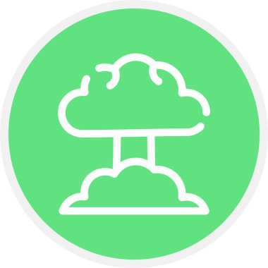 Benzersiz bulut ağacı vektör simgesi