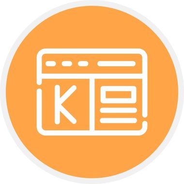 tarayıcı web sayfası simgesi, basit vektör illüstrasyonu