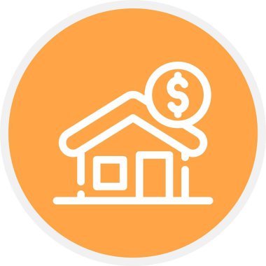 Ev. Web simgesi basit illüstrasyon