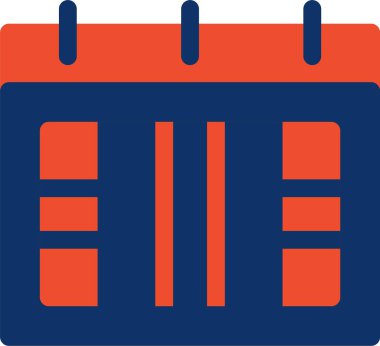 Takvim simgesi, vektör illüstrasyonu basit tasarım