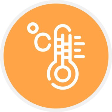 Termometre simgesinin vektör illüstrasyonu