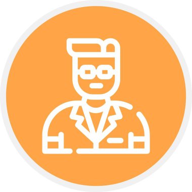 Bilim adamı simgesi vektör illüstrasyonu