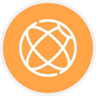 Benzersiz küresel ağ vektör çizgisi simgesi