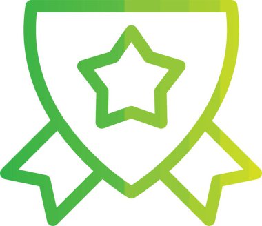 Rozet ödülü vektör simgesi modern basit vektör illüstrasyonu