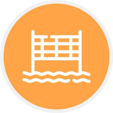 Köprü düz vektör simgesi