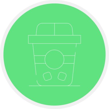 Benzersiz çöp kutusu vektör çizgisi simgesi