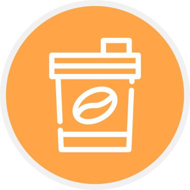 Bir fincan kahve ikonunun vektör çizimi