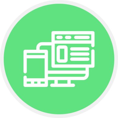 vektör lcd simgesi illüstrasyonu