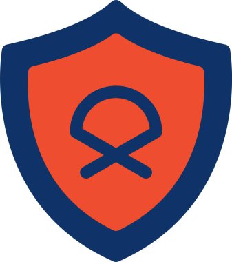 kalkan ikon vektör illüstrasyonu