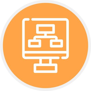 Dizüstü bilgisayar simgesi vektör çizimi