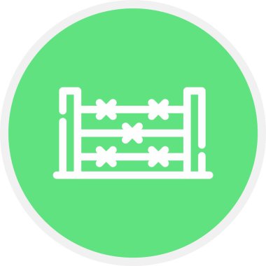 Eşsiz Çit Çizgisi Vektör Simgesi