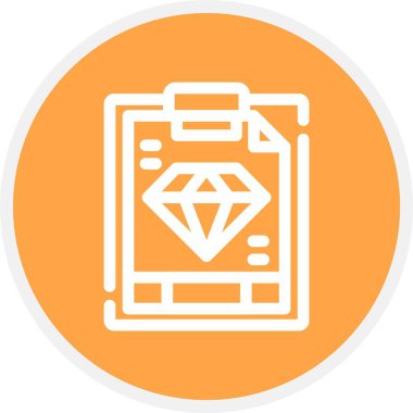 güzel elmas çizgi vektör simgesi