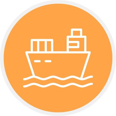 Kargo gemisi simgesinin vektör çizimi