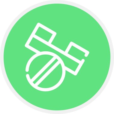 Benzersiz Uydu Vektör Kabartma Simgesi