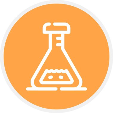 Modern b 'nin vektör illüstrasyonunda test tüpü simgesi yok