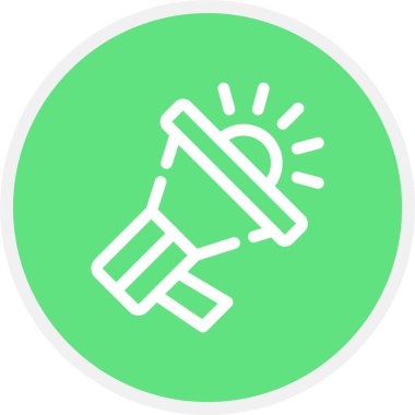 Yeşil daire simgesinin vektör illüstrasyonu