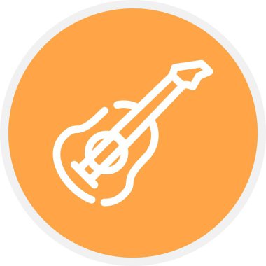 Gitar. Web simgesi basit illüstrasyon