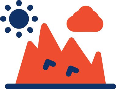 Ateşin vektör illüstrasyon simgesi