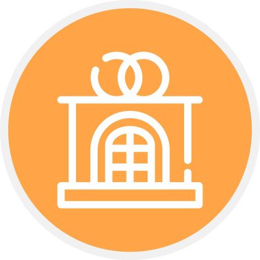 Benzersiz fener vektör çizgisi simgesi